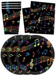 Colorful Music Notes Birthday Party Supplies Set Plates Napkins Cups Tableware New. Price: $24.55.