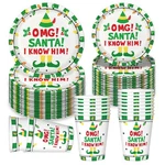 Omg Santa Know Him Party Supplies Set Plates Cups, Funny Christmas Decorati... New. Price: $35.40.