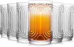 Insetlan Of 6 Vintage Glassware - Water Drinking 14OZ, Transparent New. Price: $42.57.