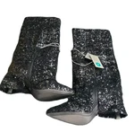 Target New Day Womens Sz 8 Abba Sequin Tall Party Boots Heels #17730 Black. Price: $23.62.