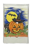 Vintage Reed Halloween Table Cover 52"X96" Bat Cat Jack Lantern Witch Hat New. Price: $20.00.