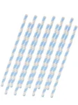 Perfect Stix Wrapped 10.25 Blue And White Paper Milkshake Straws 150 Count New. Price: $19.99.
