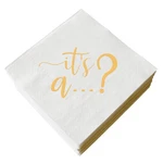50 Pcs White Gold Gender Reveal Party Cocktail Napkins 3 Ply Baby Shower New. Price: $25.47.