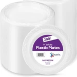 200 White Plastic Plates Set - 9 Inch Disposable Dinner Bulk Pack, For... New. Price: $38.06.