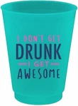 Slant Drunk I Get Awesome Frost S/8 Set Of Flex Cups, 16 Oz New. Price: $17.83.