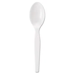 Dixie TM23C7 Wrapped Mediumweight Polystyrene White Teaspoons (1000/CT). Price: $53.43.