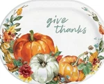 Thanksgiving Pumpkin Harvest Oval Disposable Paper Plates 12" 8 Count New. Price: $12.99.
