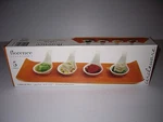 Florence Collection 5 Pc Dessert & Appetizer Tasting Spoon Glass Tray Asian New. Price: $23.99.