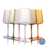 Weirduncle Hand Blown Ribbed Wine With Stem, Lead-free Crystal Glasses, New. Price: $79.91.