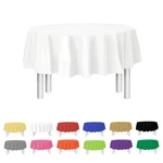 White Disposable Plastic Tablecloth For Round Tables (12 Pack) 84 Inches New. Price: $24.49.