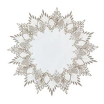 Raedan White Linen Doily 15 Inches Neutral Earth Tones Round, New. Price: $26.99.