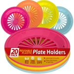 Besti Reusable Plastic Paper Plate Holders 10 Inch, 20 Medium, Multicolor New. Price: $28.82.