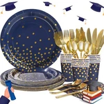 Blue And Gold Party Decorations 168PCS Plates Napkins Supplies New. Price: $28.23.