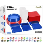 350 Piece Combo American Flag Themed Red White And Blue Disposable Party Plas... New. Price: $91.68.