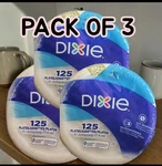 Dixie Paper Plates 7/8 Inch 375 Count Disposable Microwave Safe Soak-proof New. Price: $22.50.