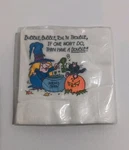 Vintage Hallmark Halloween Beverage Napkins Witch's Brew Black Cat 16 Ct New. Price: $12.95.