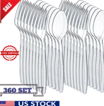 360 Clear Plastic Cutlery Set -disposable Utensils Heavy DUTY-180 Forks New. Price: $32.48.