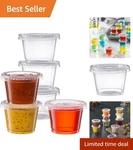100 Count Oz Clear Disposable Plastic Portion Cups With Leak-resistant Lids New. Price: $29.99.