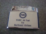 Atc Super Deluxe Flat Adverisement Lighter Pure Jet Fuel For Northwest Airlines Used. Price: $24.00.