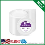 New White Plastic Plates 200 Bulk Pack Disposable For Bbq Party Dinn 9". Price: $29.90.