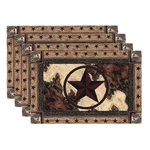 Vigginer Western Texas Star Placemats Set Of 4 Rustic Vintage Country Linen Wash New. Price: $27.13.