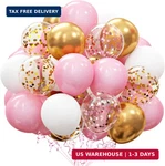 Oumuamua 60PCS Pink Gold Confetti Latex Balloons Kit, 12 Inch White He New. Price: $12.48.