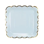 Square Paper Plates With Sparkly Scalloped Gold Foil BORDER9 Inch Dessert New. Price: $20.02.