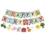 Wernnsai Farm Animals Birthday Banner - Happy With Tractor Ba... New. Price: $16.56.