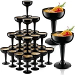 40 Pcs Black Champagne Coupe Glasses Bulk 5 Oz Plastic Disposable F... New. Price: $36.14.