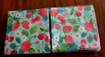 80 Paper Napkins Summer Strawberry Cherry 2X40 Beverage By Clementine Floral New. Price: $18.50.