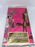 Vintage Looney Tunes Warner Bros Paper Tablecover #0543 Pink X 84" Sealed New. Price: $7.99.
