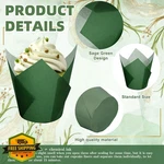 Fysuimu 180PC Sage Green Tulip Cupcake Liners - Gradient Baking Cups Fo... New. Price: $34.99.