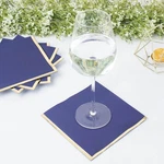 50 Pastel Gold Trim 2 Ply Dinner Cocktail Paper Napkins Party Events Decorations New. Price: $11.77.