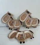 Set Of 3 Tiny Footprints Collection Holly Horse Bamboo Dinner Plates Magsamen B4 New. Price: $26.95.