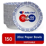 Jolly Chef Disposable Paper Bowls,strong,soak Proof,microwave SAFE,20 Oz New. Price: $28.59.