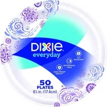 Dixie Heavy Duty Disposable Paper Plates 50 6 1/2 In. New. Price: $13.96.