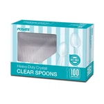 Posate Heavyweight Plastic Spoons, Clear, 100 Count New. Price: $19.96.
