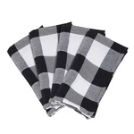 Saro Lifestyle Cotton Blend Buffalo Plaid Table Napkins (set Of 4), 20", Black New. Price: $24.94.