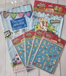Shopkins Birthday Party Supplies Of 6 Tablecloth Loot Bags Stickers New. Price: $19.99.