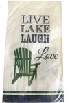 Live Lake Laugh Buffet Paper Napkins Guest Bath Towels Rustic 20 Ct Set Of New. Price: $20.02.