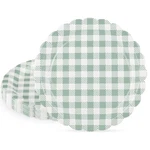 Natnarr 30 Pcs Sage Green Gingham Plates, 7 Scalloped Inch, New. Price: $11.88.