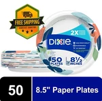 Dixie Everyday Disposable Paper Plates, 8.5 Inches, Assorted Colors, Pack Of 50 New. Price: $6.63.
