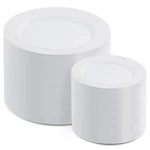 Plastic Plates 200 Pcs White Dinner Salad Disposable Heavy Duty Aozita New. Price: $74.99.