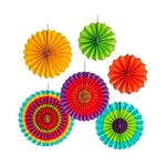 Colorful Paper Fans Party Decorations 6PCS Mexican Fiesta Hanging Birthday Brand. Price: $10.11.