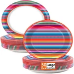 50PCS Mexican Fiesta Paper Plates Mayo Oval 8.6 11 ... New. Price: $28.22.