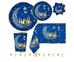 Noojami 18 Party Pack Ramadan Eid Mubarak Decor - 9" Plate Set Star/moon 74PC Open. Price: $21.99.