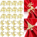 Tioncy 24 Pcs Christmas Napkin Rings Set Gold Holders Reindeer,ball Tree New. Price: $39.85.