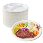 Party Dinners Compostable Paper Plates - 150 Pack 10 Inch 3 Compartment New. Price: $51.99.
