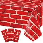 Tiamon 3 Pcs X Inch Red Brick Tablecloths Sheet 54" 108", New. Price: $11.98.