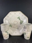 Vintage Amscan Dinner Plates New Nos Disposable Strong Usa Wedding Pearl Floral. Price: $29.99.